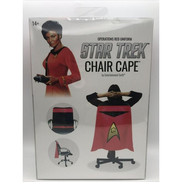 Star Trek Operations Red Uniform Chair Cape By Entertainment Earth -Storage Wear - Picture 1 of 3